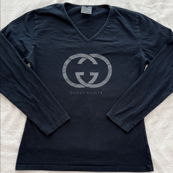 Gucci Tops - Gucci Guilty Black V-Neck Long Sleeve